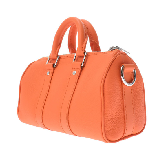Louis Vuitton Keepall XS Aerogram Leather 2way Volcano Orange Leather Handbag - Picture 2 of 12